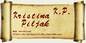 Kristina Piljak vizit kartica